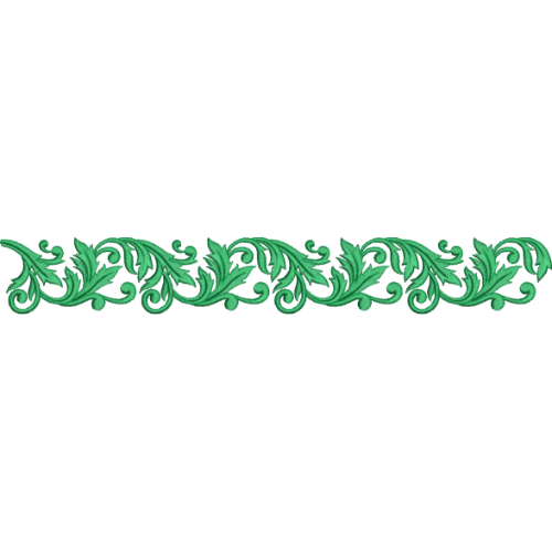 Elegant Floral Scroll Vine Decorative Border Lace Embroidery Design