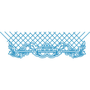 Elegant Ornamental Lattice Decorative Border Lace Embroidery Design