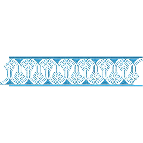 Elegant Geometric Openwork Border Lace Embroidery Machine Design