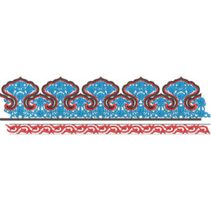 Elegant Scalloped Floral Border Lace Embroidery Machine Design
