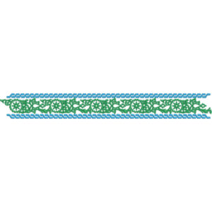 Elegant Floral Chain Border Lace Embroidery Machine Design