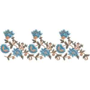 Elegant Floral Vine Border Lace Embroidery Machine Design