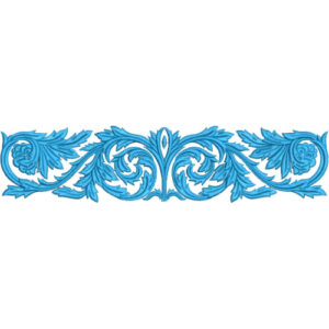 Elegant Ornamental Acanthus Scroll Border Lace Embroidery Machine Design