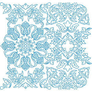 Elegant Ornamental Floral Medallion Allover Lace Embroidery Machine Design