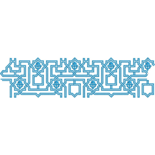 Elegant Geometric Trellis Border Lace Embroidery Machine Design