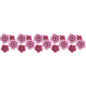 Elegant Floral Blossom Border Lace Embroidery Machine Design