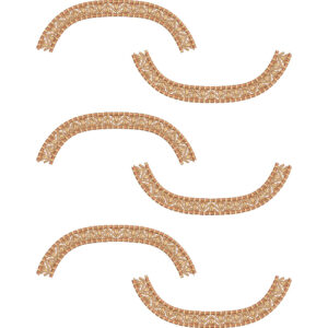 Elegant Geometric Curved Neckline Border Lace Embroidery Machine Design