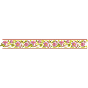 Elegant Floral Vine Border Lace Embroidery Machine Design