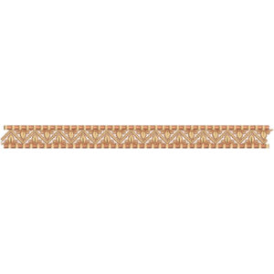 Elegant Geometric Triangle Border Lace Embroidery Machine Design