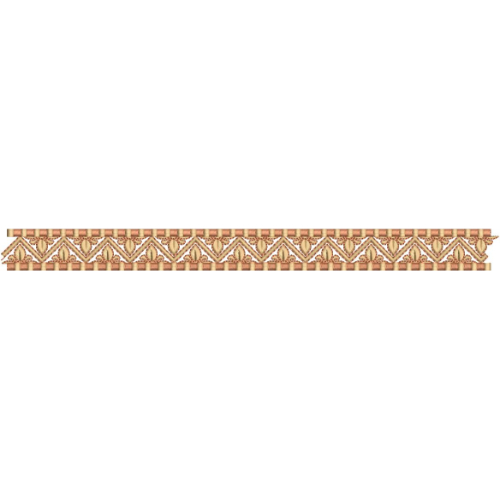 Elegant Geometric Triangle Border Lace Embroidery Machine Design