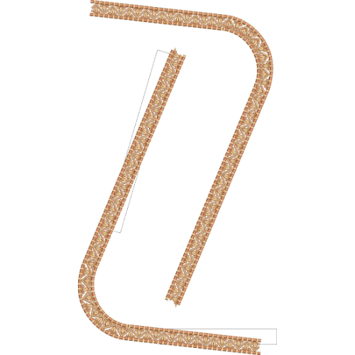 Elegant Geometric Square Neckline Border Lace Embroidery Machine Design