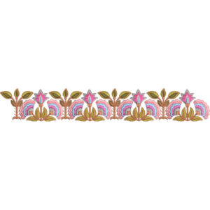 Elegant Floral Tulip Border Lace Embroidery Machine Design