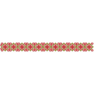 Elegant Geometric Floral Diamond Border Lace Embroidery Machine Design