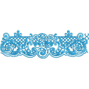 Elegant Ornamental Scrollwork Lattice Border Lace Embroidery Machine Design