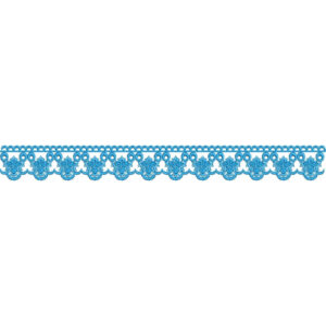 Elegant Scalloped Floral Eyelet Border Lace Embroidery Machine Design