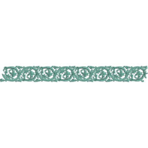 Elegant Ornamental Floral Scroll Border Lace Embroidery Machine Design
