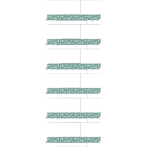 Elegant Ornamental Floral Scroll Border Lace Embroidery Machine Design Collection