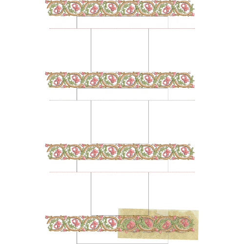 Elegant Floral Vine Medallion Border Lace Embroidery Machine Design Collection