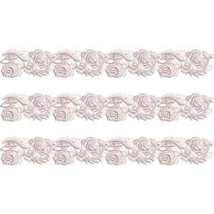 Elegant Rose Floral Vine Border Lace Embroidery Machine Design Collection