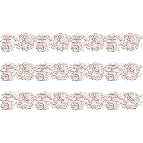 Elegant Rose Floral Vine Border Lace Embroidery Machine Design Collection
