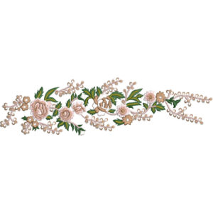 Elegant Floral Vine Spray Lace Embroidery Machine Design