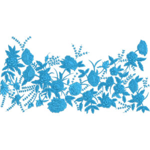 Elegant Wild Rose Botanical Garden Allover Lace Embroidery Machine Design