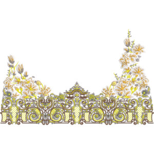 Elegant Floral Ornamental Neckline Lace Embroidery Machine Design