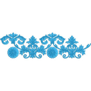 Elegant Ornamental Floral Medallion Border Lace Embroidery Machine Design
