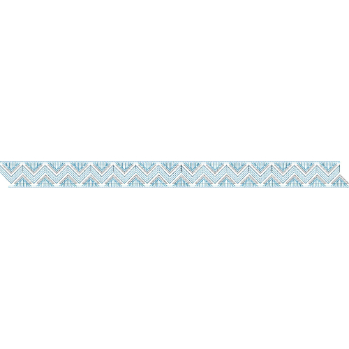 Elegant Geometric Chevron Border Lace Embroidery Machine Design