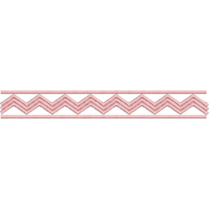 Elegant Geometric Chevron Border Lace Embroidery Machine Design