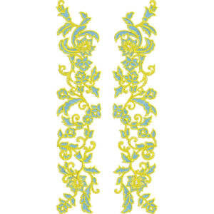 Elegant Floral Vine Neckline Lace Embroidery Machine Design Collection