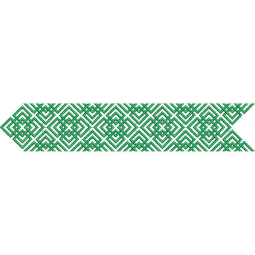 Elegant Geometric Diamond Lattice Border Lace Embroidery Machine Design