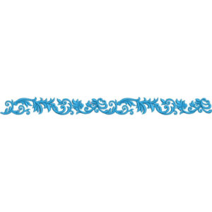 Elegant Ornamental Scroll Vine Border Lace Embroidery Machine Design