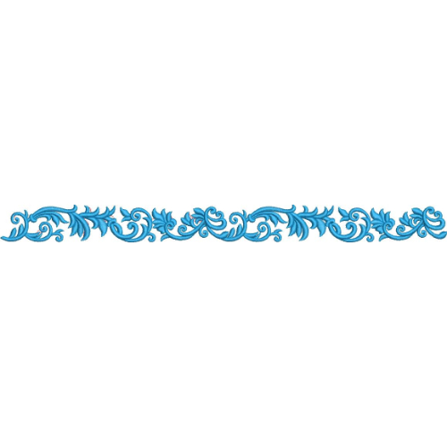 Elegant Ornamental Scroll Vine Border Lace Embroidery Machine Design