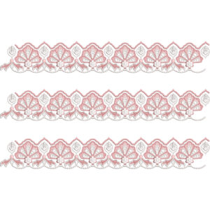 Elegant Scalloped Floral Lace Border Embroidery Machine Design Collection