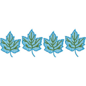 Elegant Maple Leaf Border Lace Embroidery Machine Design