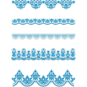 Elegant Floral Lace Border Embroidery Machine Design Collection