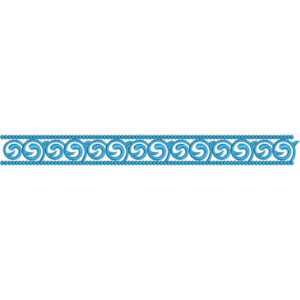 Elegant Greek Key Scroll Border Lace Embroidery Machine Design