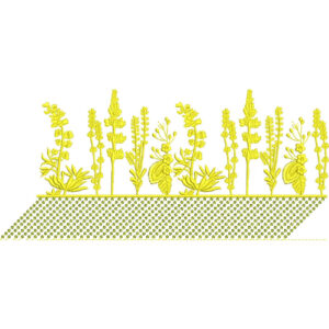 Elegant Wildflower Meadow Border Lace Embroidery Machine Design