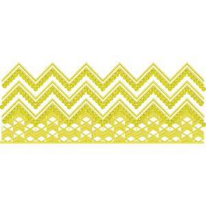 Elegant Chevron Geometric Lace Border Embroidery Machine Design