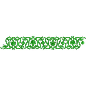 Elegant Interwoven Floral Vine Decorative Border Lace Embroidery Design