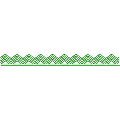 Elegant Geometric Chevron Decorative Border Lace Embroidery Design