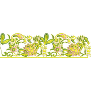 Elegant Vintage Floral Vine Decorative Border Lace Embroidery Design