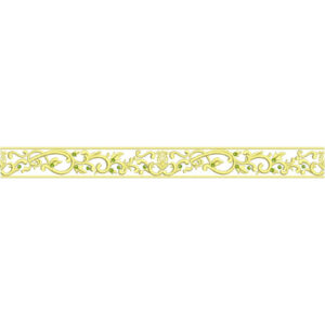 Elegant Delicate Floral Scroll Decorative Border Lace Embroidery Design
