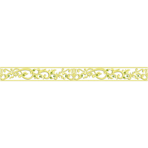 Elegant Delicate Floral Scroll Decorative Border Lace Embroidery Design