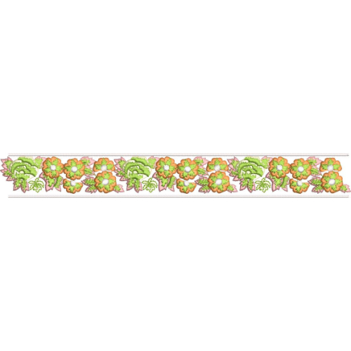 Elegant Petite Floral Decorative Border Lace Embroidery Design