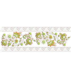 Elegant Floral Vine Panel Decorative Border Lace Embroidery Design