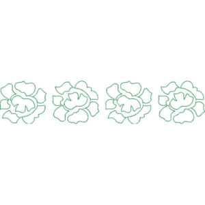 Elegant Minimalist Floral Outline Decorative Border Lace Embroidery Design