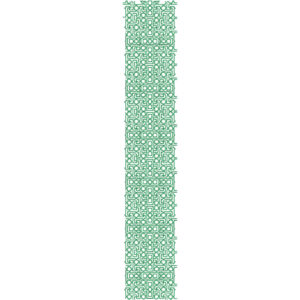 Elegant Interlocking Geometric Vertical Panel Lace Embroidery Design