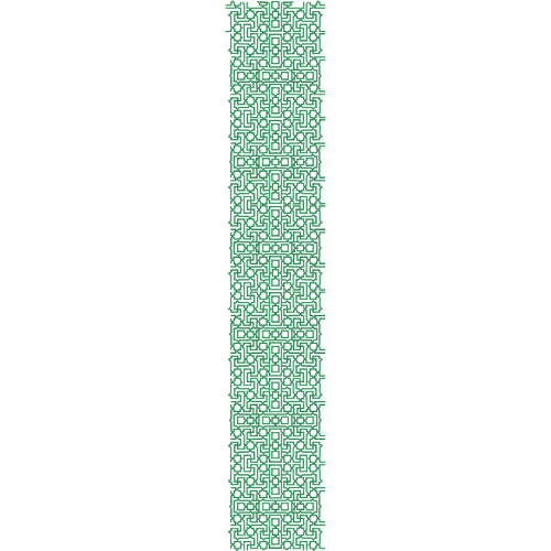 Elegant Interlocking Geometric Vertical Panel Lace Embroidery Design